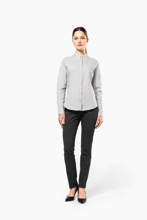 Chemise col mao manches longues femme – Image 4