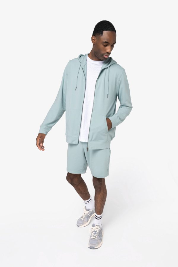 Sweat-shirt écoresponsable zippé à capuche en modal homme – Image 2