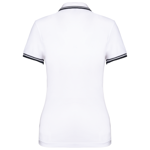 Polo femme manches courtes à liserés contrastés – Image 29