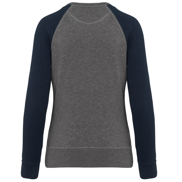 Sweat-shirt French Terry Bio bicolore col rond manches raglan femme – Image 16