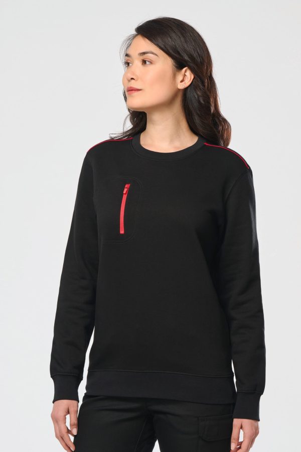Sweat-shirt Day To Day zip poche contrastée unisexe – Image 8